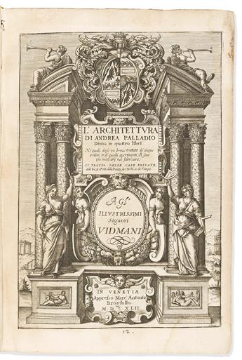 Palladio, Andrea (1508-1580) LArchitettura Di Andrea Palladio Divisa in Quattro Libri.